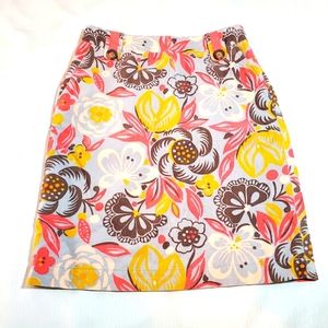 Boden Corduroy floral skirt